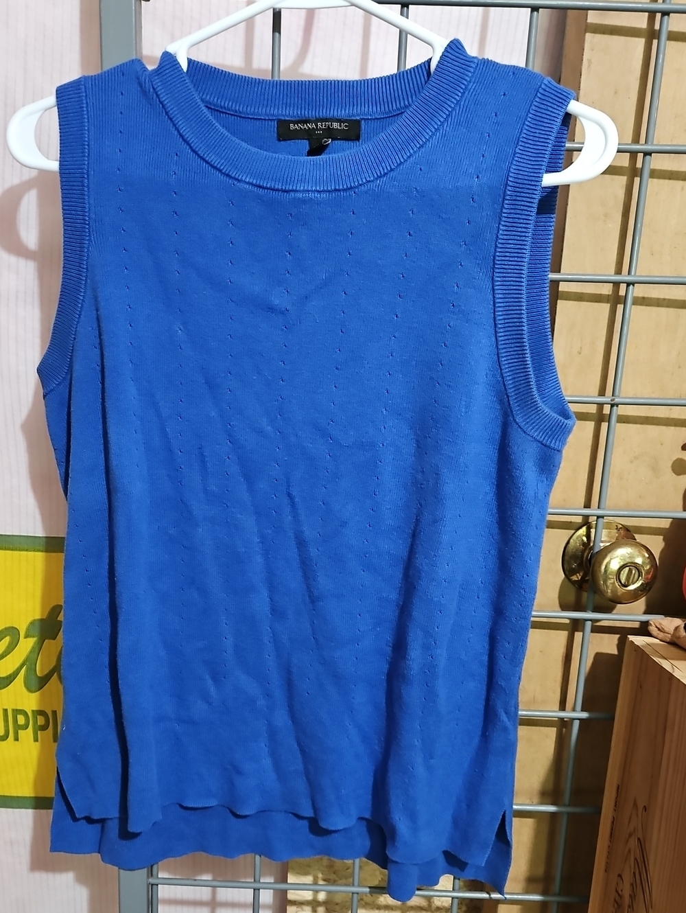 Banana Republic Bright Blue Sleeveless Knit Tank